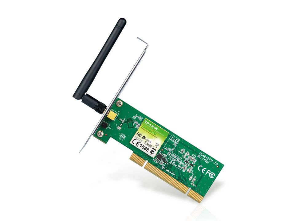 TP-Link TL-WN751ND 150Mbps Wireless PCI Adapter, Atheros, 1T1R, 2.4GHz, 802.11n/g/b, 1 detachable antenna
